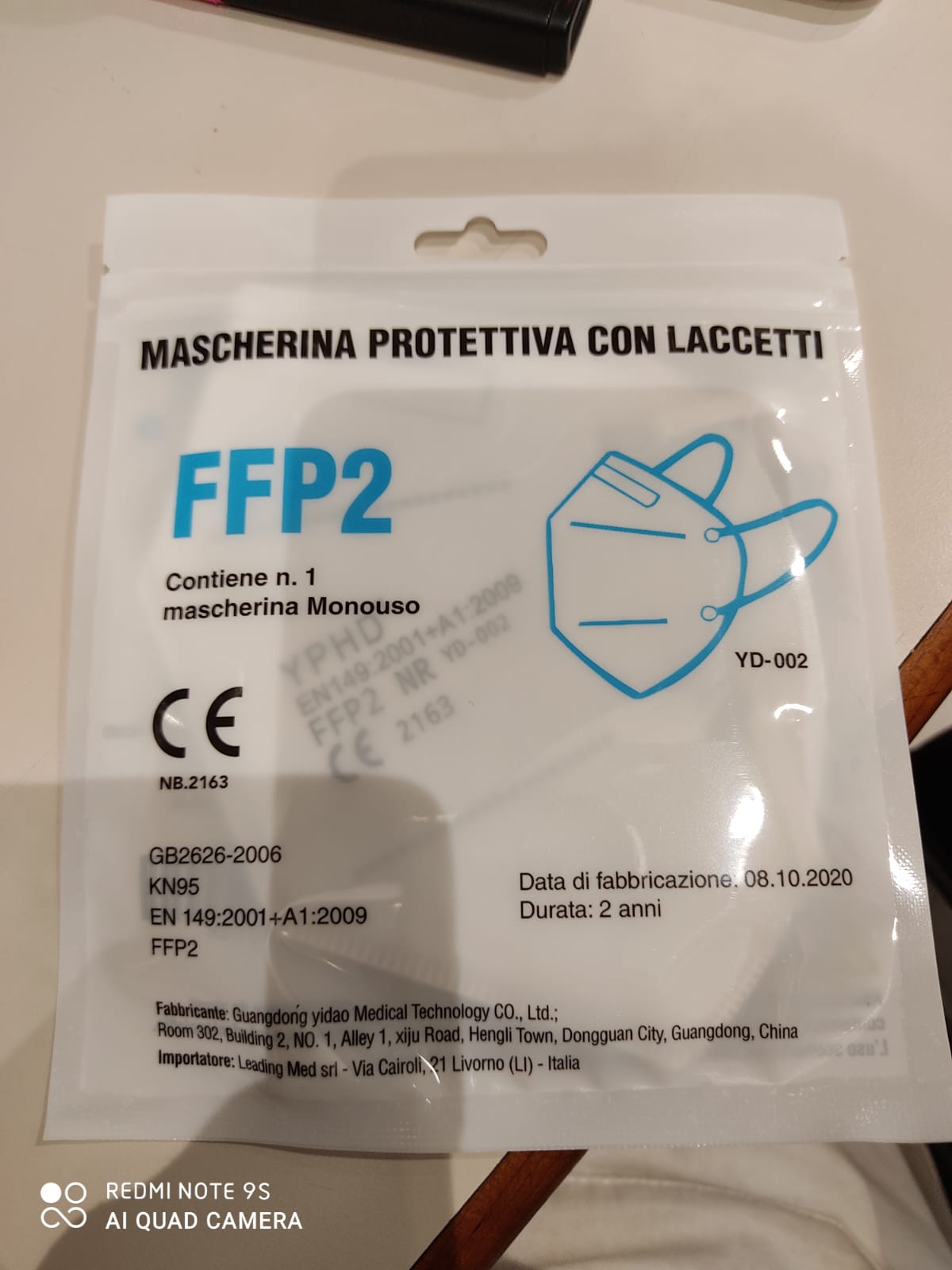 MASCHERINE KN95-FFP2 1 pzz